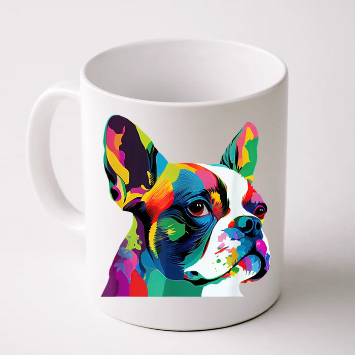 Boston Terrier Pop Art Design Boston Terrier Lovers Front & Back Coffee Mug