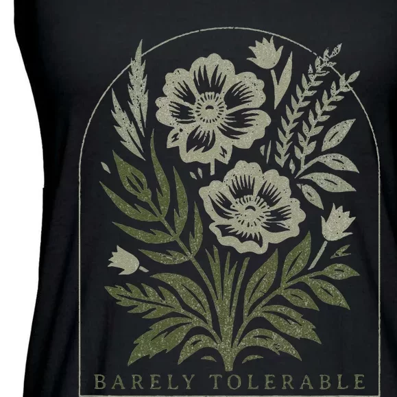 Barely Tolerable Pride And Prejudice Jane Austen Ladies Essential Flowy Tank