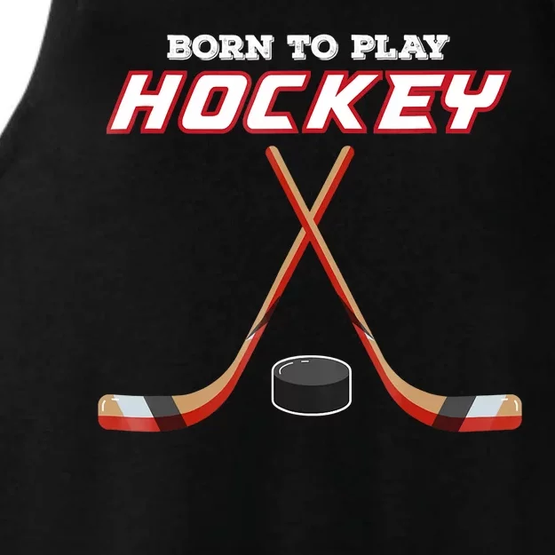 Born To Play Hockey Ladies Tri-Blend Wicking Tank