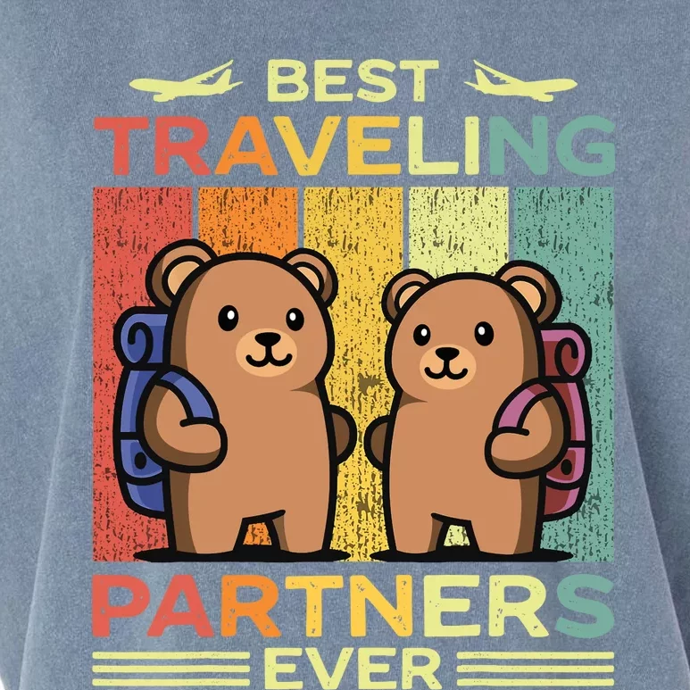 Best Traveling Partners Ever Travel Bear Traveling Couples Garment-Dyed Women's Muscle Tee