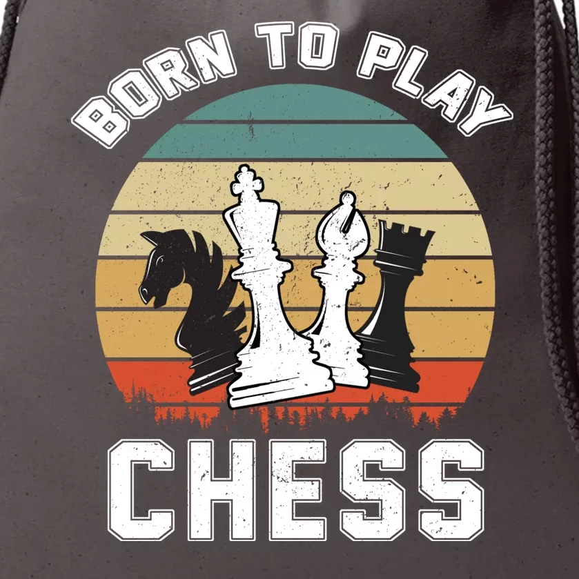 Born To Play Chess Drawstring Bag