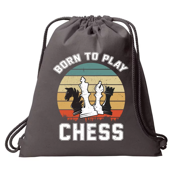 Born To Play Chess Drawstring Bag