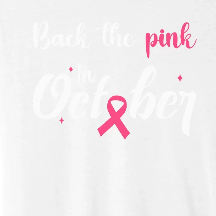 Back The Pink We Wear In October Breast Cancer Awareness ChromaSoft Performance T-Shirt