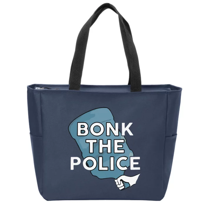 Bonk The Polic.E Funny Zip Tote Bag