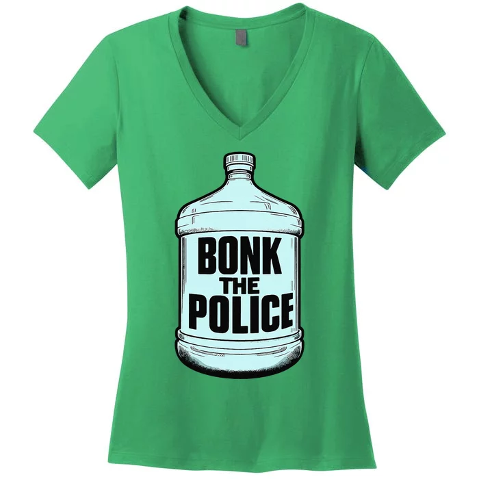 Bonk The Polic.E Funny Bonk Man Bonk The Women's V-Neck T-Shirt