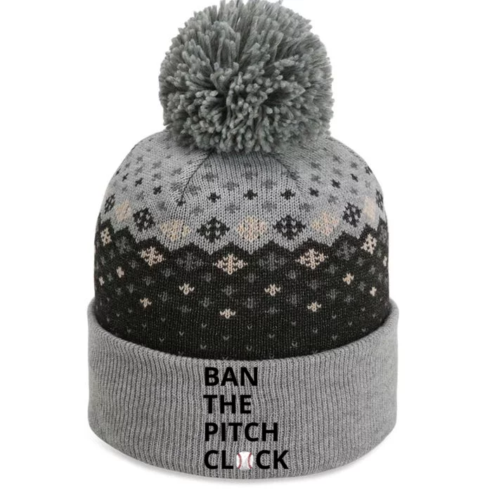 Ban The Pitch Clock In Baseball Show Your Support The Baniff Cuffed Pom Beanie