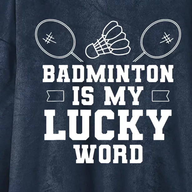 Badminton Team Player Hooded Wearable Blanket