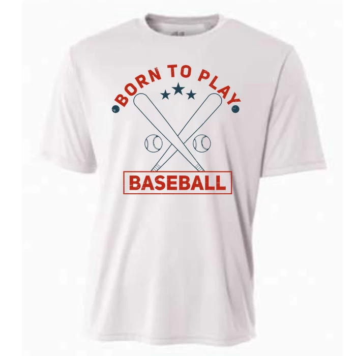 Born To Play Baseball Cooling Performance Crew T-Shirt