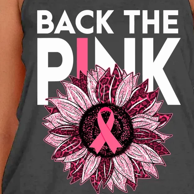 Back The Pink Breast Cancer Awareness Women's Knotted Racerback Tank