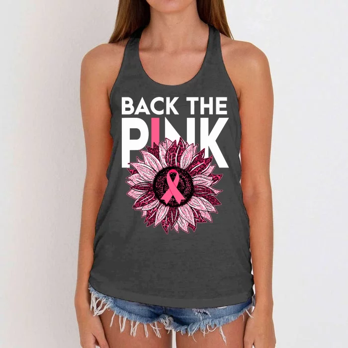 Back The Pink Breast Cancer Awareness Women's Knotted Racerback Tank