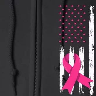 Back The Pink Breast Cancer Awareness Full Zip Hoodie