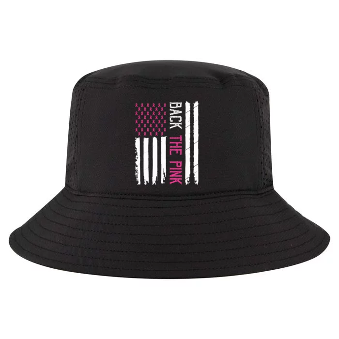 Back The Pink Breast Cancer Awareness Flag Cool Comfort Performance Bucket Hat