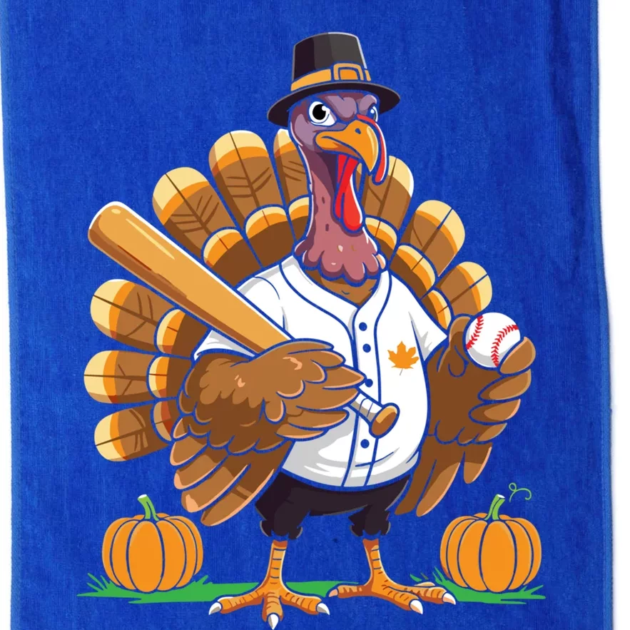 Baseball Turkey Pilgrim Thanksgiving Pumpkin Meaningful Gift Platinum Collection Golf Towel