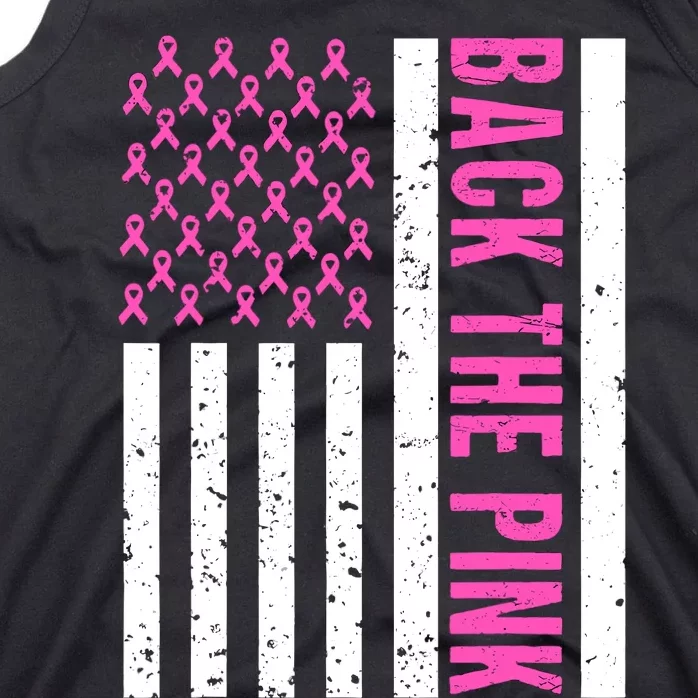 Back The Pink Breast Cancer Awareness Flag Tank Top