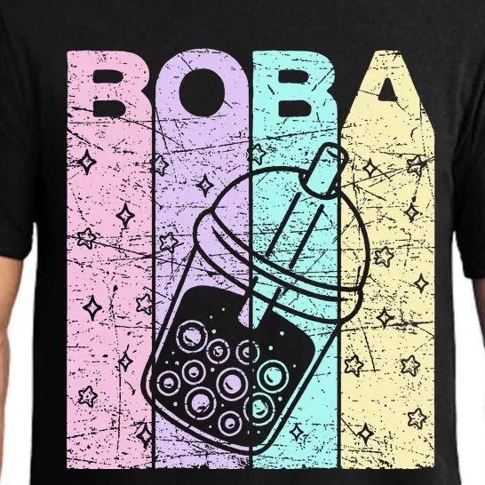 Boba Tea Pastel Bubble Tea Lover Retro Pajama Set