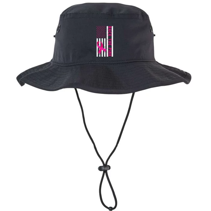 Back The Pink American Flag Pink Ribbon Breast Cancer Legacy Cool Fit Booney Bucket Hat