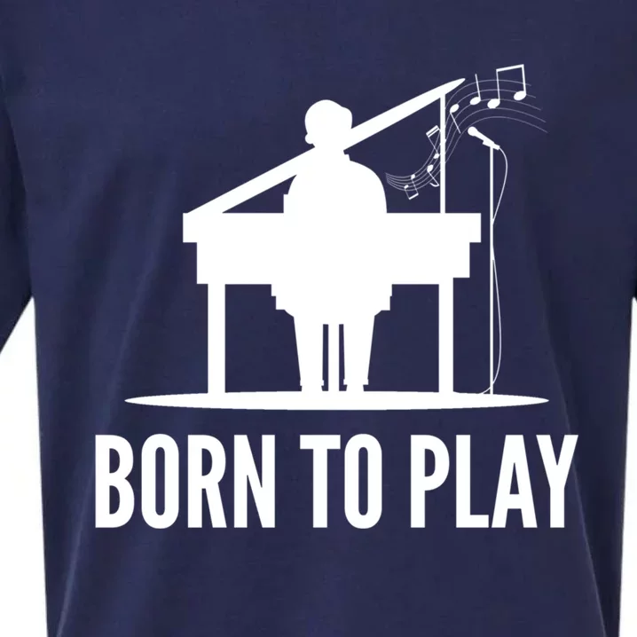 Born To Play Music Teacher Cool Gift Sueded Cloud Jersey T-Shirt