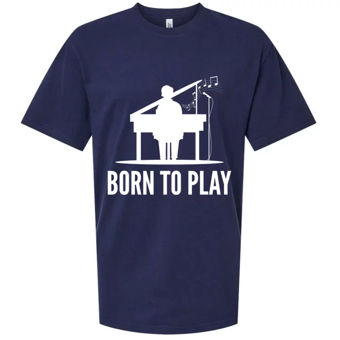 Born To Play Music Teacher Cool Gift Sueded Cloud Jersey T-Shirt