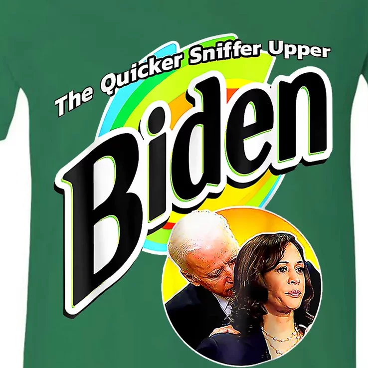 Biden The Quicker Sniffer Upper V-Neck T-Shirt