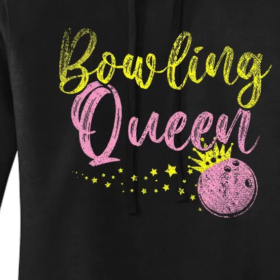 Bowling Team Queen Gift Bowling Women's Pullover Hoodie