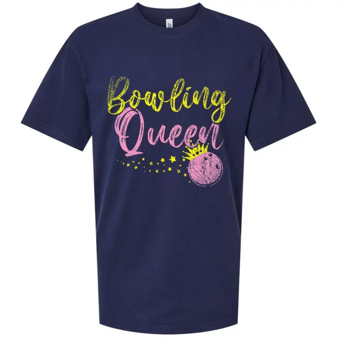 Bowling Team Queen Gift Bowling Sueded Cloud Jersey T-Shirt