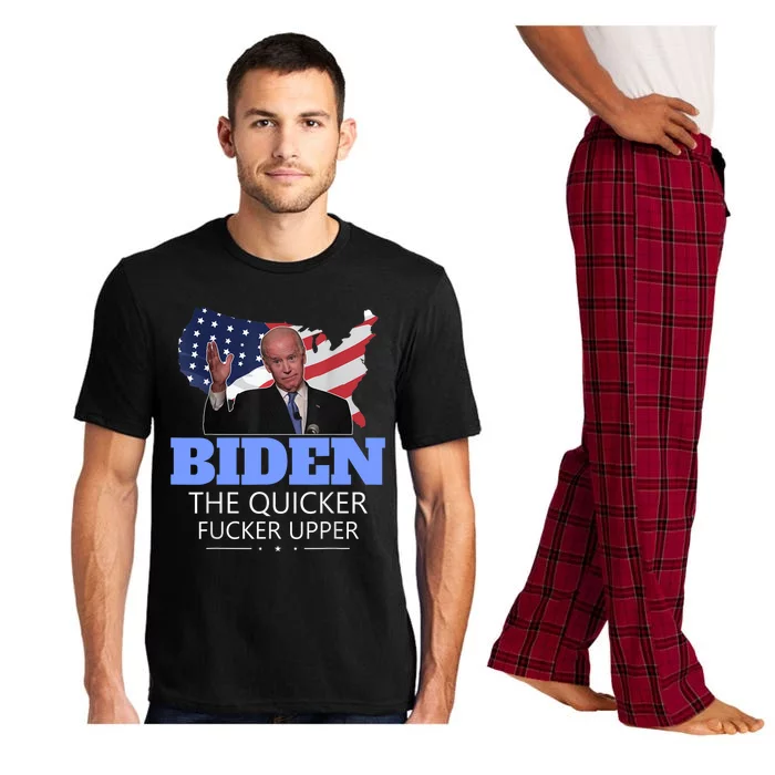 Biden The Quicker Fucker Upper Political Pajama Set