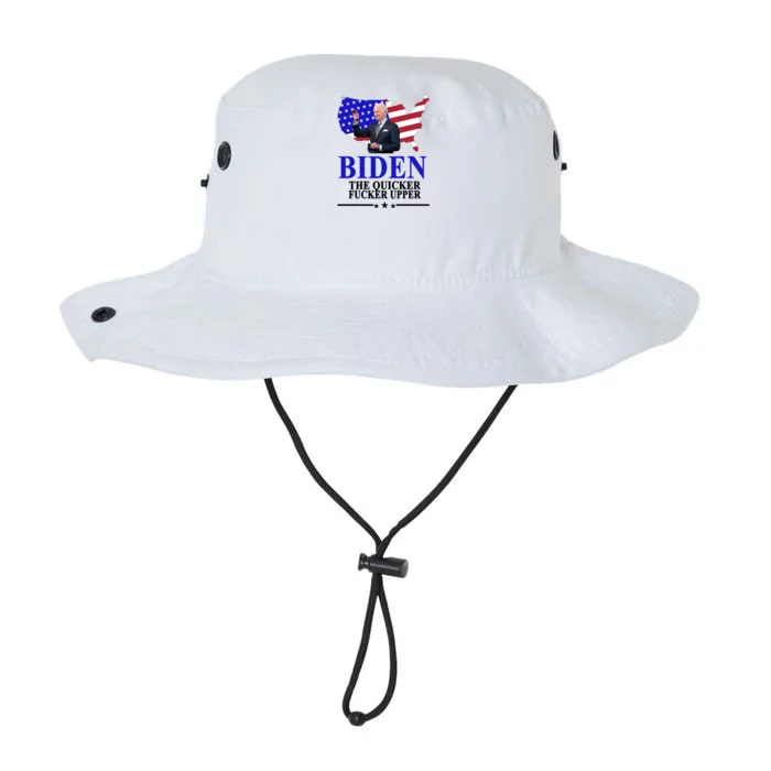 Biden The Quicker Fucker Upper American Flag Design Legacy Cool Fit Booney Bucket Hat