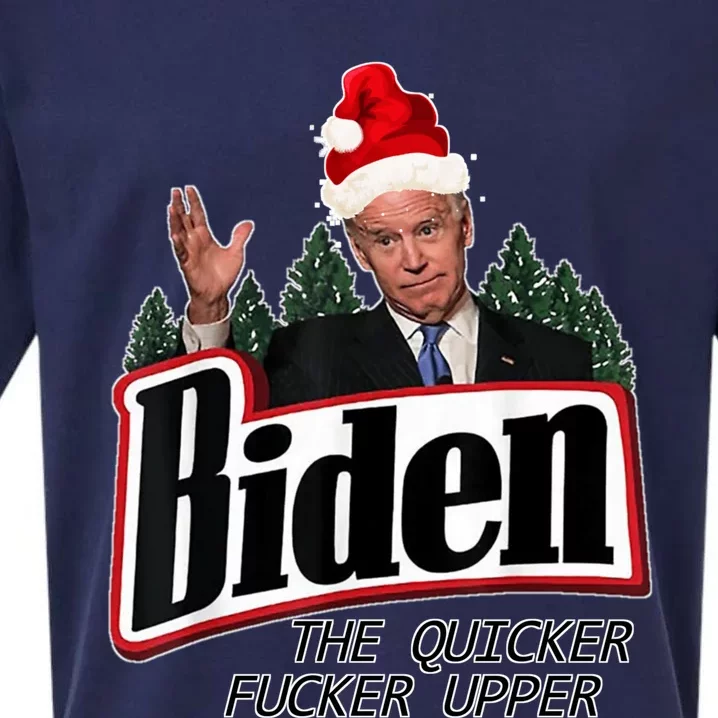 Biden The Quicker Fucker Upper. Sueded Cloud Jersey T-Shirt