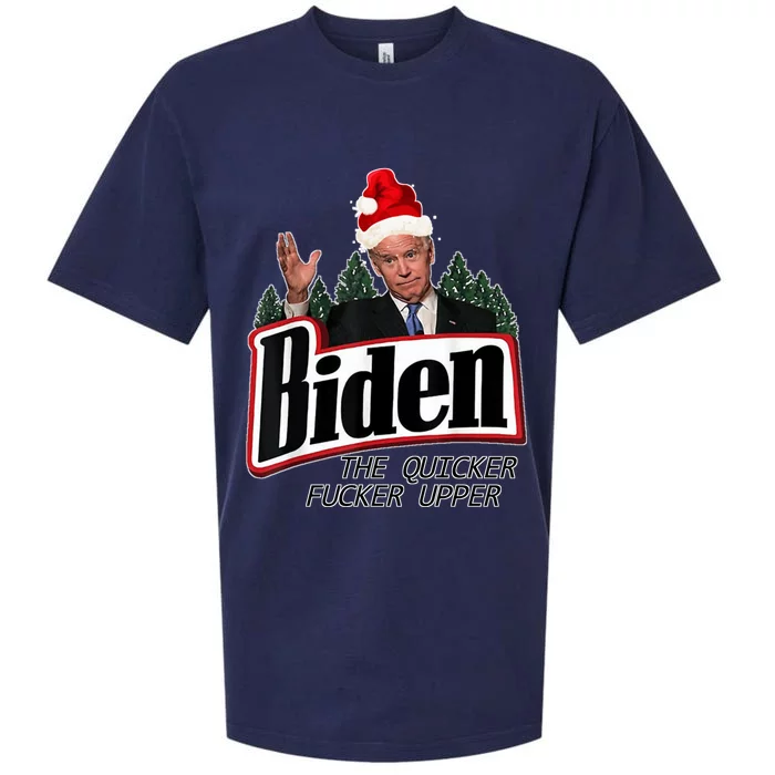 Biden The Quicker Fucker Upper. Sueded Cloud Jersey T-Shirt