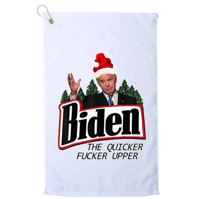 Biden The Quicker Fucker Upper. Platinum Collection Golf Towel