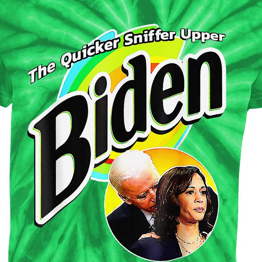 Biden The Quicker Sniffer Upper Funny Kids Tie-Dye T-Shirt