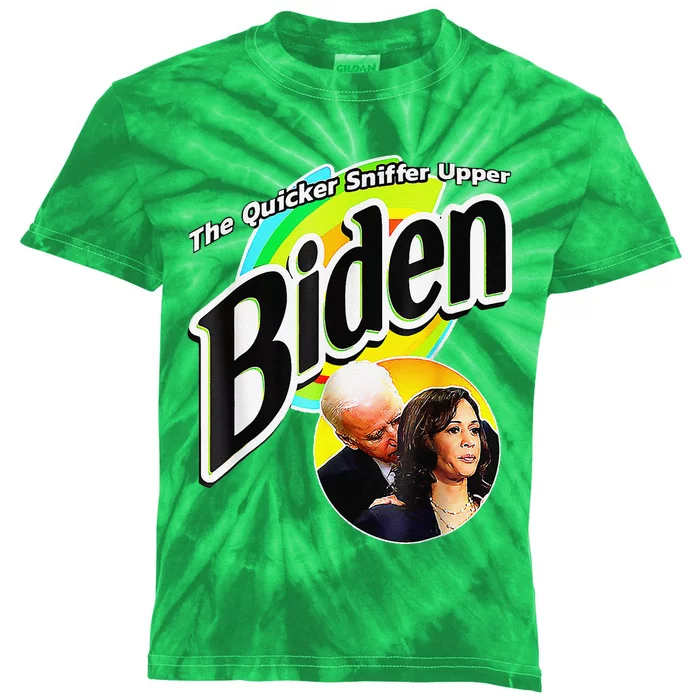 Biden The Quicker Sniffer Upper Funny Kids Tie-Dye T-Shirt