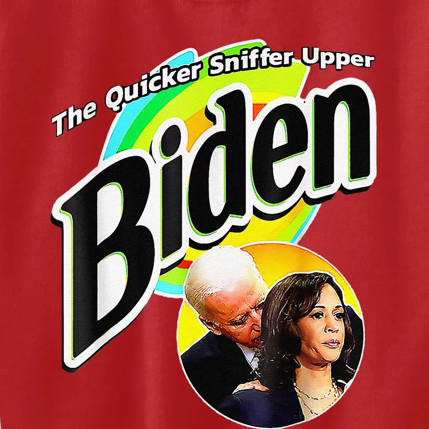 Biden The Quicker Sniffer Upper Funny Kids Sweatshirt