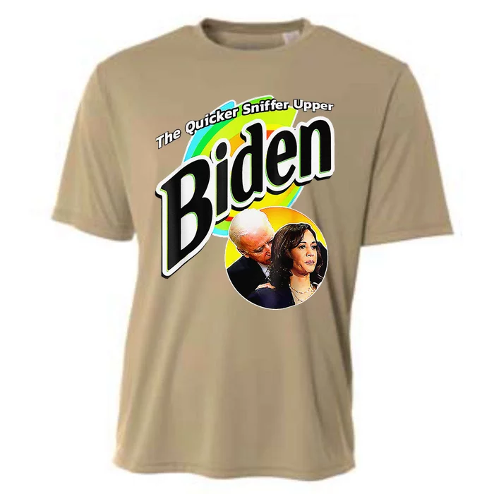 Biden The Quicker Sniffer Upper Funny Cooling Performance Crew T-Shirt