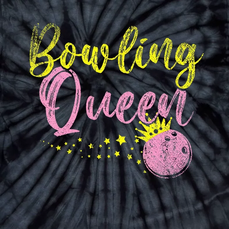 Bowling Team Queen Women Gift Bowling Tie-Dye T-Shirt