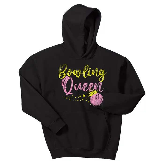 Bowling Team Queen Women Gift Bowling Kids Hoodie