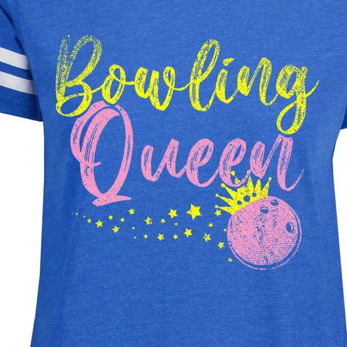 Bowling Team Queen Women Gift Bowling Enza Ladies Jersey Football T-Shirt