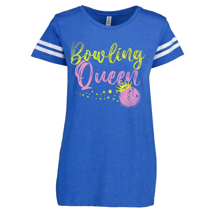 Bowling Team Queen Women Gift Bowling Enza Ladies Jersey Football T-Shirt