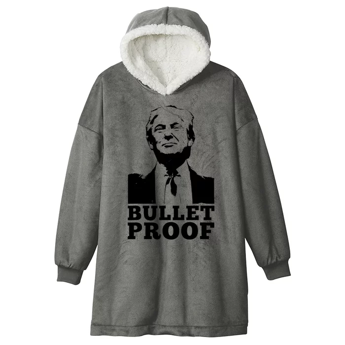 Bulletproof Trump Resilient Leader Design Hooded Wearable Blanket