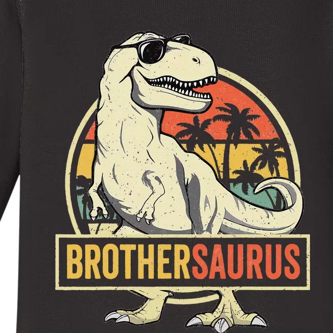 Brothersaurus T rex Dinosaur Brother Saurus Family Matching Baby Long Sleeve Bodysuit