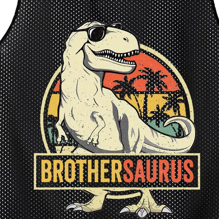 Brothersaurus T rex Dinosaur Brother Saurus Family Matching Mesh Reversible Basketball Jersey Tank