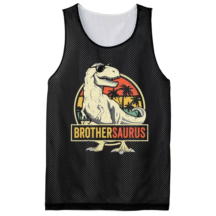 Brothersaurus T rex Dinosaur Brother Saurus Family Matching Mesh Reversible Basketball Jersey Tank