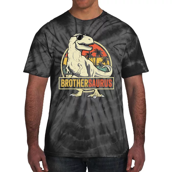 Brothersaurus T rex Dinosaur Brother Saurus Family Matching Tie-Dye T-Shirt