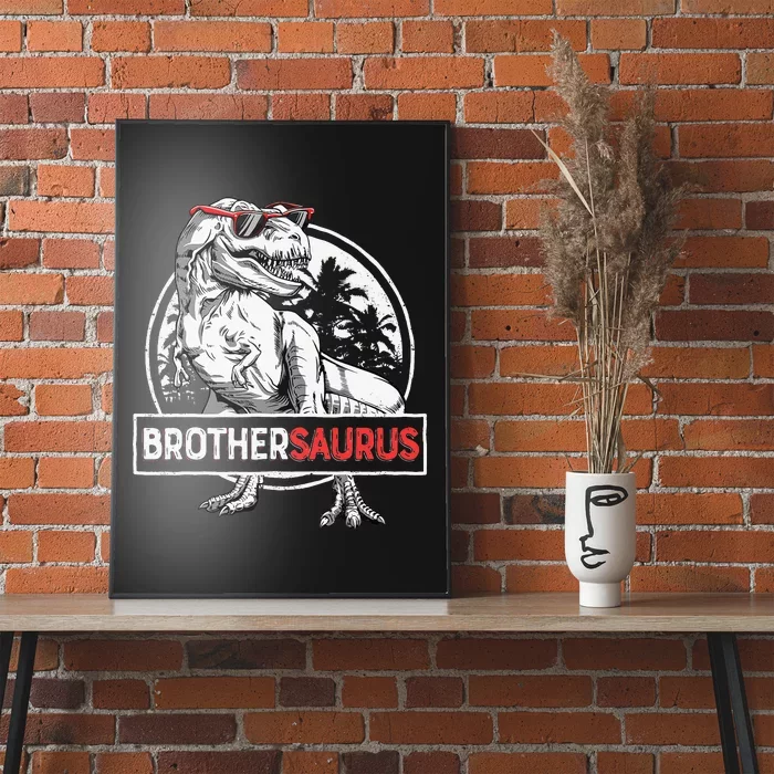 Brothersaurus T rex Dinosaur Brother Saurus Family Matching Poster