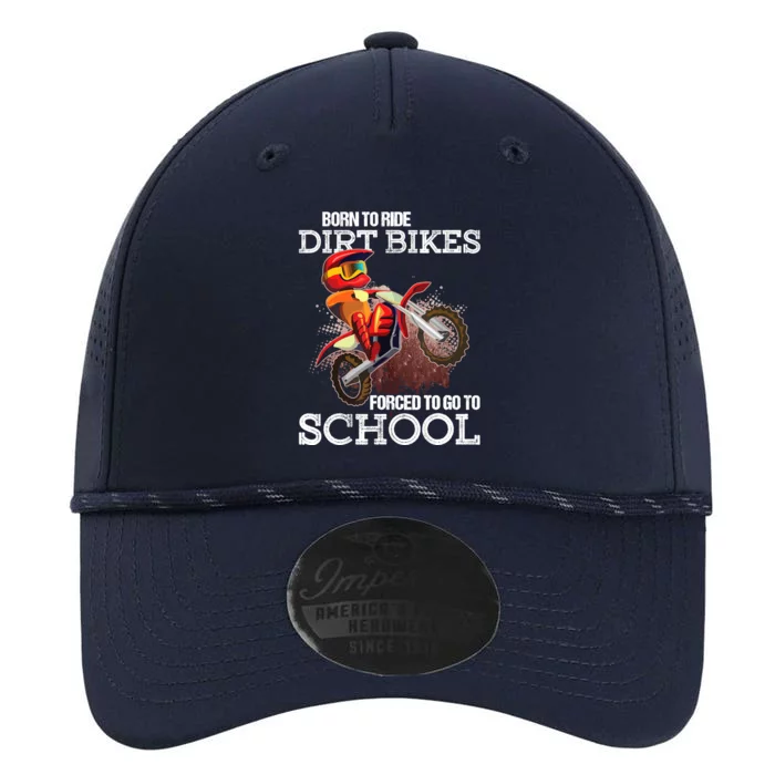 Born To Ride Dirt Bikes Forced To Go To School Gift Performance The Dyno Cap