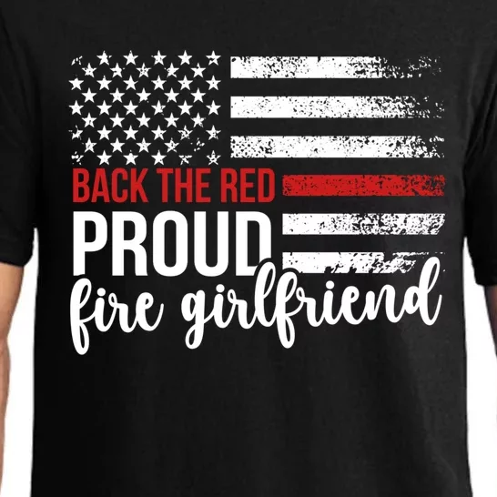 Back The Red Fire Friend Of A Firefighter Friend Great Gift Pajama Set