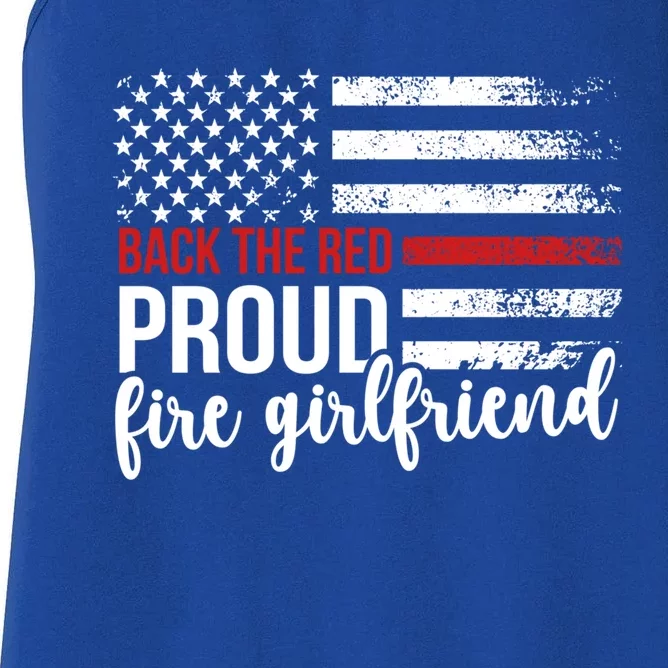 Back The Red Fire Friend Of A Firefighter Friend Great Gift Women's Racerback Tank