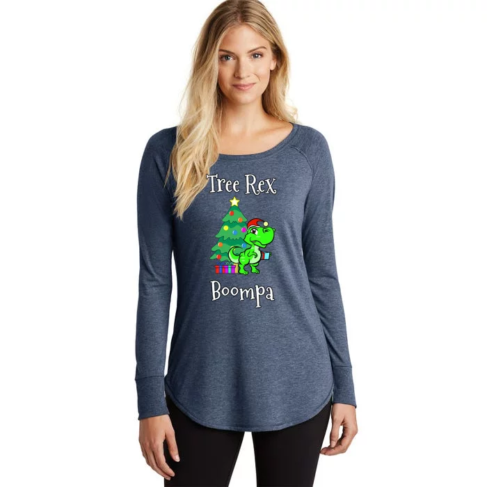 Boompa Tree Rex Matching Trex Dinosaur Family Christmas Gift Women's Perfect Tri Tunic Long Sleeve Shirt