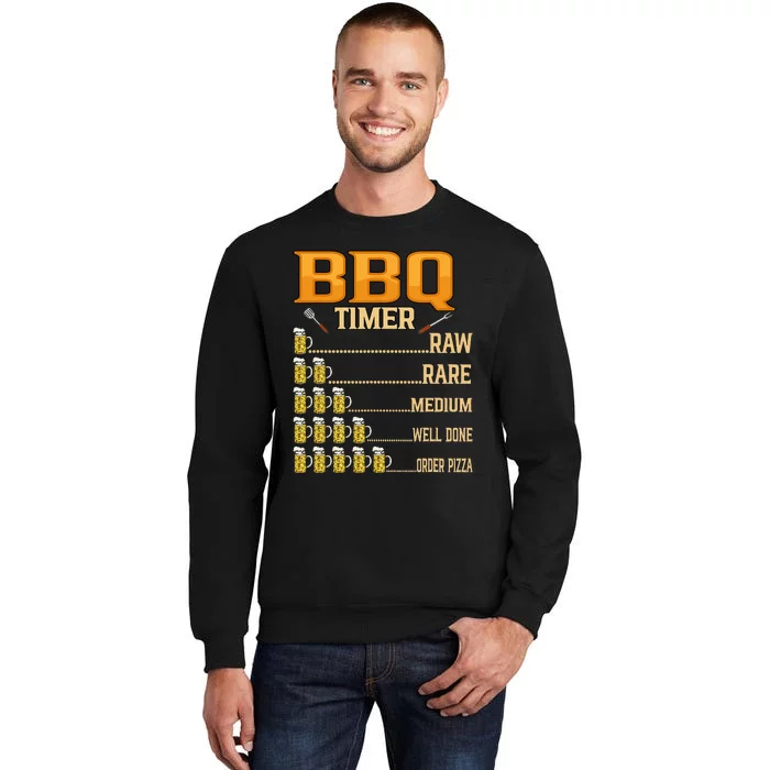 BBQ Timer Raw Rare Medium Well Done Grill Lovers Sweatshirt