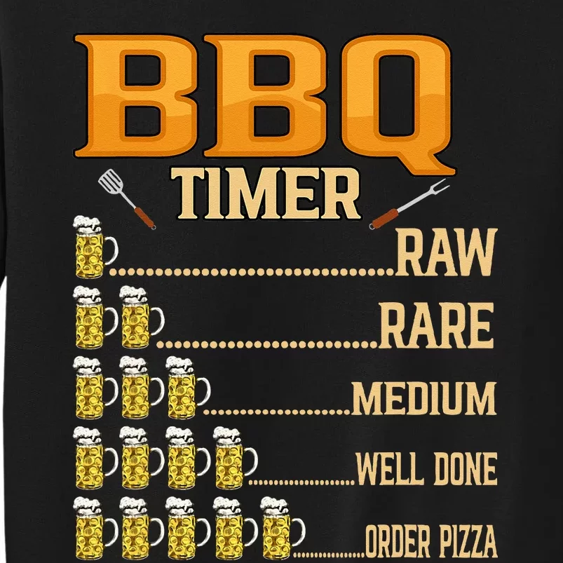 BBQ Timer Raw Rare Medium Well Done Grill Lovers Sweatshirt